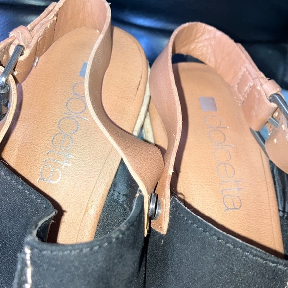 Dolcetta Selma 6.5 women’s Black and Tan Espadrille Wedges - Picture 13 of 16